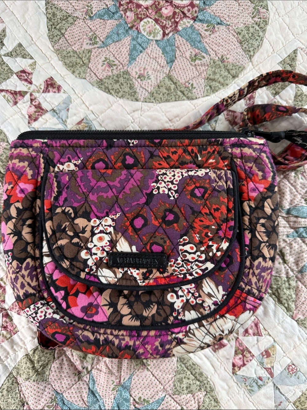 Vera Bradley Vintage Rosewood Retired Crossbody